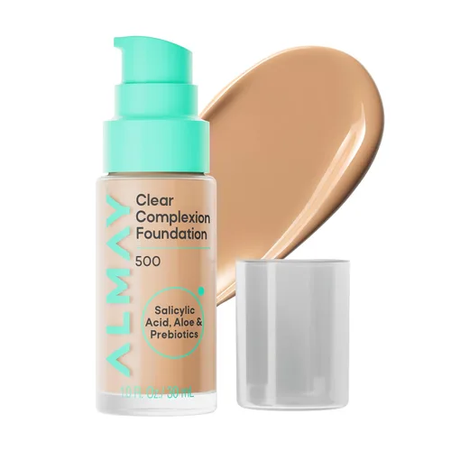 Vista 20 de Almay Clear Complexion - Base de maquillaje para acné con ácido salicílico, cobertura media, acabado mate suave, hipoalergénico, libre de crueldad