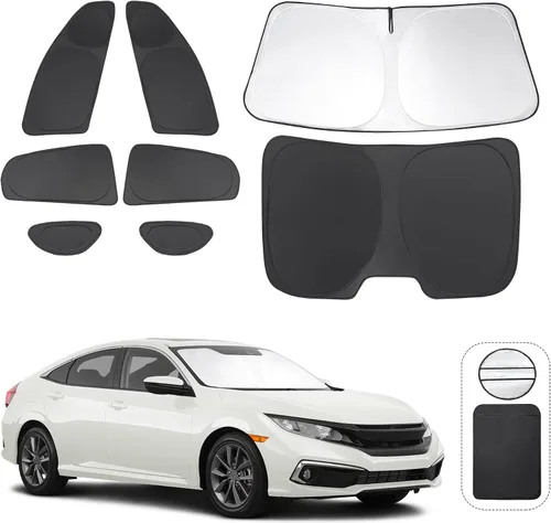 Vista 41 de TINGLU Persianas de ventana para Honda CR-V 2023-2026, accesorios para ventanas laterales de automóvil, parabrisas triangular, parasol para rayos UV