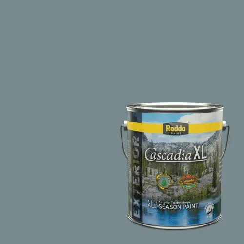 Vista 123 de Rodda Paint CASCADIA XL Pintura e imprimación satinada exterior en uno, cuarto de galón, solo ayer