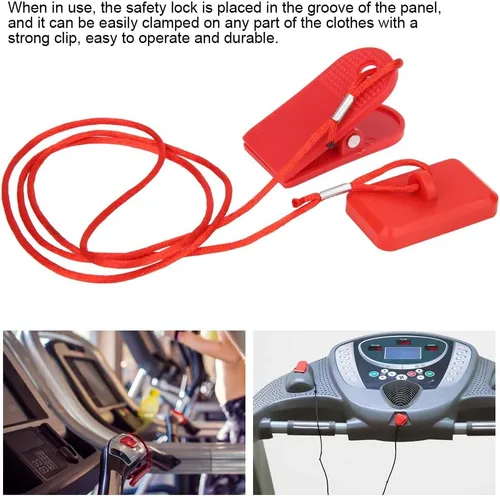 Vista 5 de Keenso Llave de seguridad para caminadora, interruptor de seguridad magnético para máquina de correr, accesorios de repuesto para la mayoría