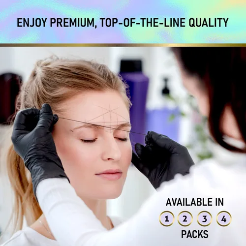 Vista 5 de BRAWNA PMU Supplies - Cuerda de mapeo preentintada para microblading y microsombreado de cejas - Cuerda de microblading premium - Herramienta