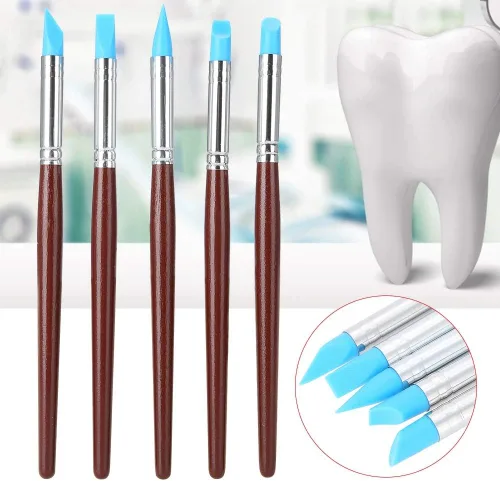 Vista 4 de wosume Cepillo de silicona para dientes, suave y práctico, cepillo de cemento compuesto, para eliminar la suciedad, oclusal