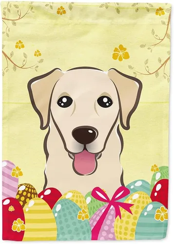 Vista 95 de Caroline's Treasures BB1920CHF - Bandera de caza de huevos de Pascua con diseño de bulldog francés, para casa, gran porche, para colgar en la pared