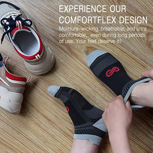 Vista 6 de PAPLUS Ankle Compression Sock for Men and Women 246 Pairs, Low Cut Compression Running Sock with Ankle Support