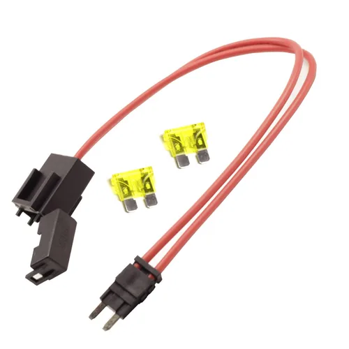 Vista 7 de Conector de portafusibles de automóvil de 32 V 16 AWG de 10 amperios, cable de cable rojo, apto para paneles de caja de fusibles de cajero