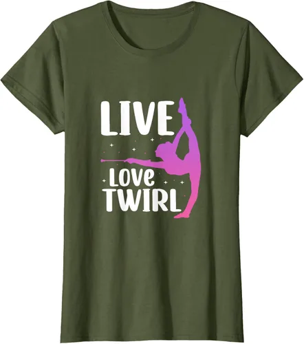 Vista 51 de Camiseta Twirl Baton Twirling Twirler Majorettes, Negro
