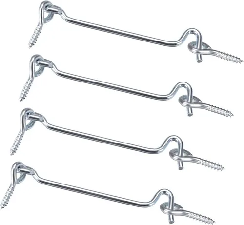 Vista 11 de uxcell Gancho giratorio de puerta de puerta de 1.7 pulgadas, para puerta de ventana de madera con tornillos de montaje, 4