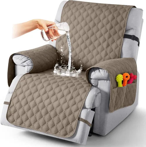 Vista 43 de TAOCOCO Fundas reclinables 100% impermeables, con correas para las piernas, funda de sofá reclinable reversible para silla reclinable, protector