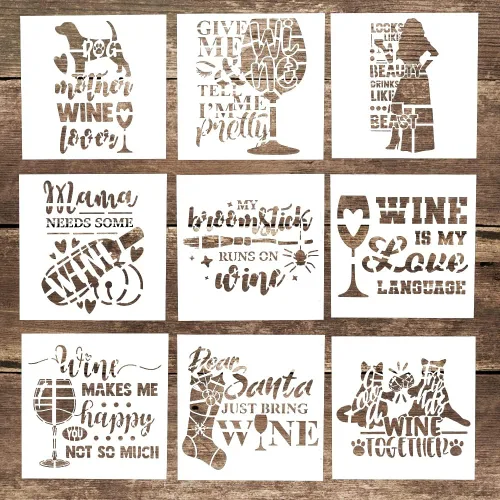 Vista 7 de Plantilla decorativa de plantillas de letras para manualidades, para álbumes de recortes, pintura en pasteles, madera, lienzo, piso, pared, azulejos