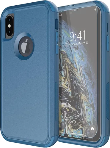 Vista 20 de Diverbox Funda para iPhone 13 [compatible con MagSafe] [con protector de pantalla] [a prueba de golpes] [a prueba de caídas] Funda de protección