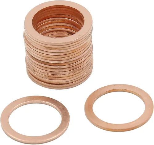Vista 37 de X AUTOHAUX Anillo de sellado plano de cobre métrico M6 x 0.354 in x 0.039 in para tuerca de tornillo