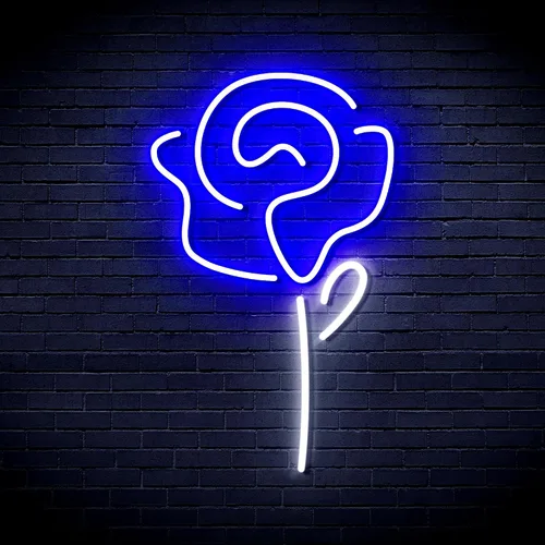 Vista 28 de ADVPRO Rose Flex Silicone LED Neon Sign - Blue - st16s32-fnu0034-b