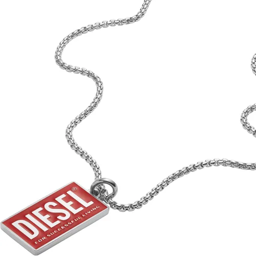 Vista 11 de Diesel Collar con colgante de acero inoxidable para hombre