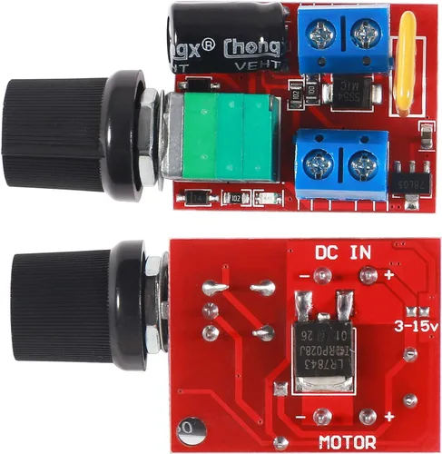 Vista 2 de UMLIFE Mini DC 3V-35V 5A PWM Controlador de velocidad del motor Módulo de interruptor 10pcs