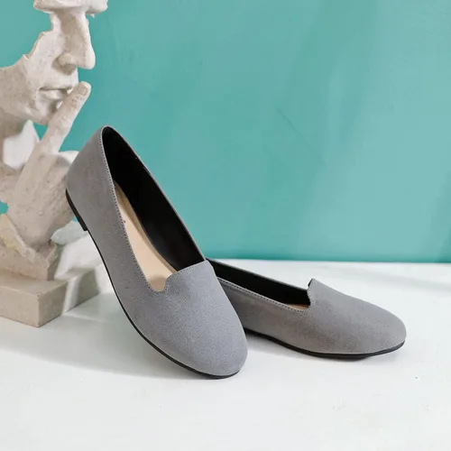 Vista 5 de Ataiwee - Zapatos planos anchos para mujer, cómodos zapatos de ballet simples