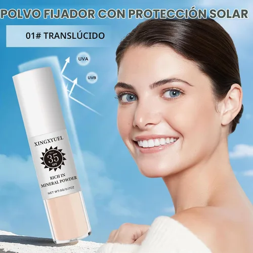 Vista 2 de Polvo de fijación de protector solar mineral para rostro y cuero 01 Translúcido