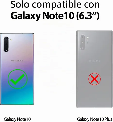 Vista 2 de Funda para Samsung Galaxy Note 10 [360 parachoques de goma completa y cubierta trasera transparente de PC] a prueba de golpes dura ultrafina funda