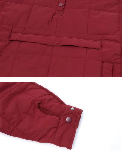 Vista 21 de QIBABU Chaqueta acolchada con capucha de gran tamaño para mujer, ligera, acolchada, manga larga, abrigo de invierno cálido