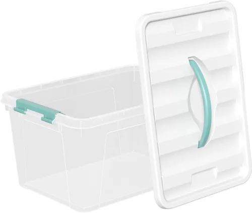 Vista 7 de Xyskin Contenedor de almacenamiento transparente de 14 cuartos de galón
