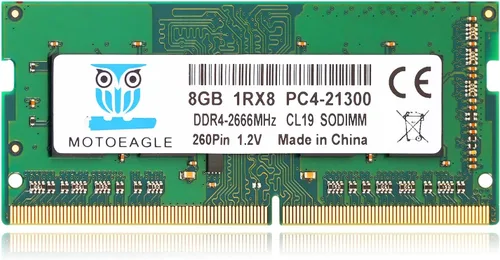 Vista 19 de Motoeagle DDR3-1066 SODIMM 8GB Kit (2X4GB) 2Rx8 PC3 8500 8500S 4GB DDR3 1066MHz 1067MHz CL7 204-Pin 1.5V Non-ECC Unbuffered Laptop Memory RAM Modules