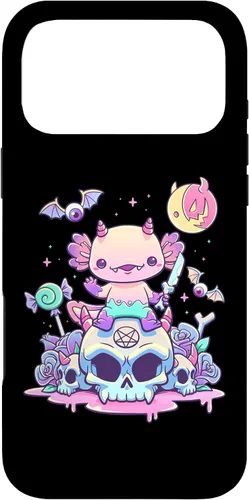 Vista 22 de Pastel Goth Axolotl Creepy Gothic Kawaii Anime Aesthetic Case for iPhone 16