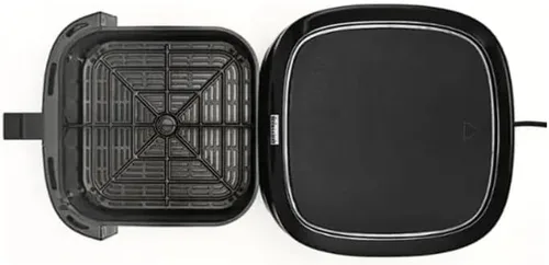 Vista 6 de Bella PRO - Freidora de aire con pantalla táctil de 8 cuartos de galón con cesta dividida, color negro mate
