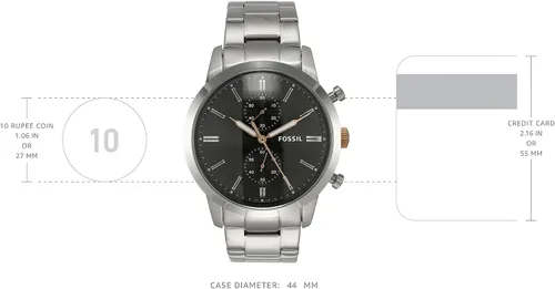 Vista 3 de Fossil Townsman - Reloj de cuarzo para hombre acero inoxidable color plateado modelo FS5407