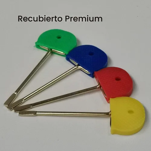 Vista 4 de Reemplazo de llave de emergencia de baño/dormitorio para puerta interior, paquete de 4 (dorado con tapa)