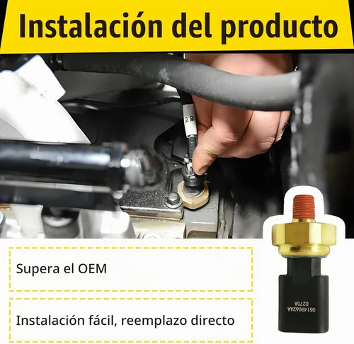 Vista 7 de 5149064AA Interruptor del sensor de presión de aceite del motor Reemplazar 56028807AA 56028807AB 5149062AA Compatible con Chrysler Dodger RAM y Jp