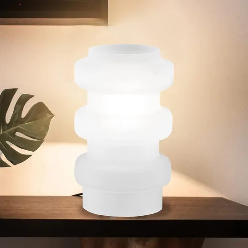 Vista 2 de Lámpara de mesa moderna, decoración de iluminación E12, cable de 6.6 pies, sin bombilla (blanco)