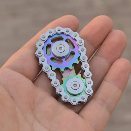 Vista 4 de FREELOVE Sprockets - Juguetes para ansiedad para adultos y niños, engranajes de bicicleta de metal, bloque de acoplamiento, cubo cinético EDC, cubo