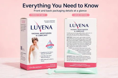 Vista 2 de LUVENA Hidratante – Hidratante vaginal y apoyo para la menopausia para mujeres – Sequedad íntima femenina, enrojecimiento, irritación, alivio