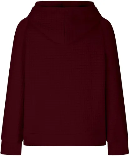 Vista 4 de Ceboyel Sudaderas con capucha de punto gofre para mujer, sudaderas con cordón de ajuste, suéteres casuales de moda, cómodos trajes de otoño