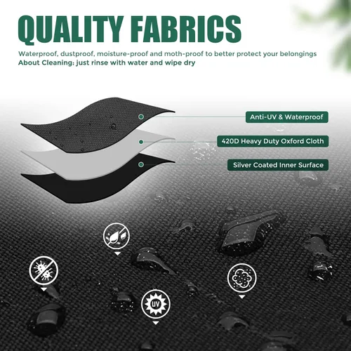 Vista 4 de Bolsa de almacenamiento para cojines de patio, 68 pulgadas, extra grande, impermeable, para exteriores, con cremalleras y asas para muebles