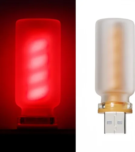 Vista 14 de Luz nocturna USB innovadora: nueva luz de ambiente táctil para cama y coche, botella de vidrio de cerámica LED – Perfecta para decoración mini Azul