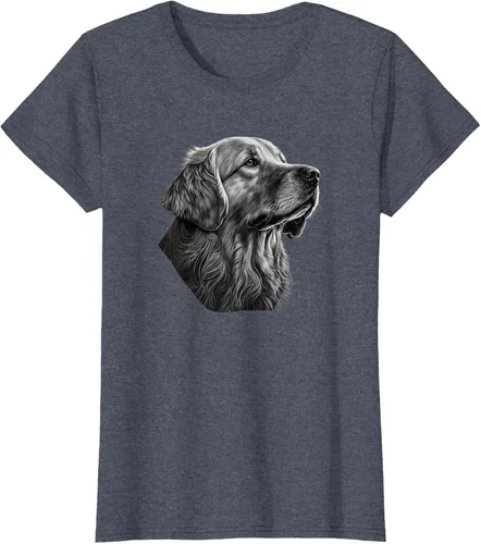 Vista 92 de Camiseta divertida Golden Retriever, Negro