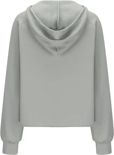 Vista 4 de Blczomt Sudaderas con capucha de media cremallera para mujer, ajuste holgado, sudaderas recortadas de manga larga con bolsillo