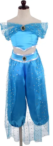Vista 2 de Lito Angels Disfraces de princesa para niñas, disfraz de princesa árabe, disfraz de Halloween y Navidad con diadema y orejeras