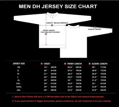 Vista 3 de Hotlion Camisetas de ciclismo de montaña para hombre, manga larga, MTB Off-Road Motocross Downhill Cycling Jersey Top
