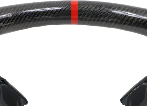 Vista 8 de IKON MOTORSPORTS, Volante compatible con Honda Civic de 10ª generación 2016-2021, volante de fibra de carbono sintética tipo ante con costuras rojas