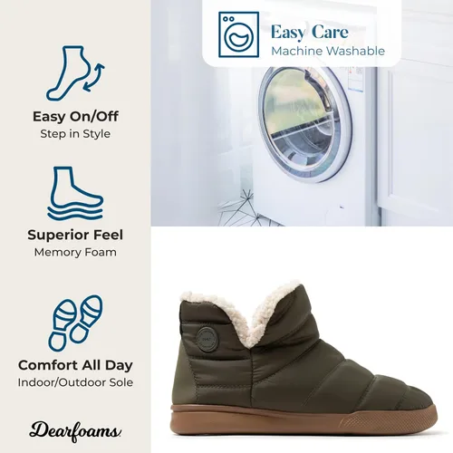 Vista 2 de Dearfoams Bryant - Pantuflas deportivas de nailon con espuma viscoelástica para hombre