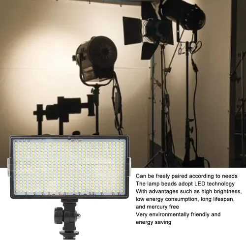 Vista 5 de Luz de video LED 32 W 416 unids Panel plano LED lámpara de luz de iluminación de fotografía Panel de iluminación de cámara Luz de relleno