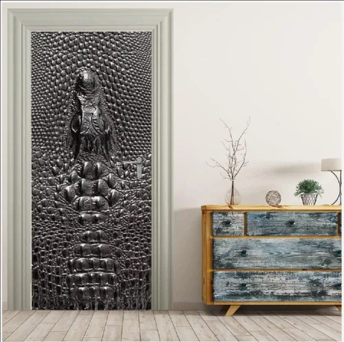 Vista 11 de Adhesivos 3D para puerta, murales para despegar y pegar, puerta de madera, papel tapiz autoadhesivo, extraíble, PVC, impermeable, póster para Puerta