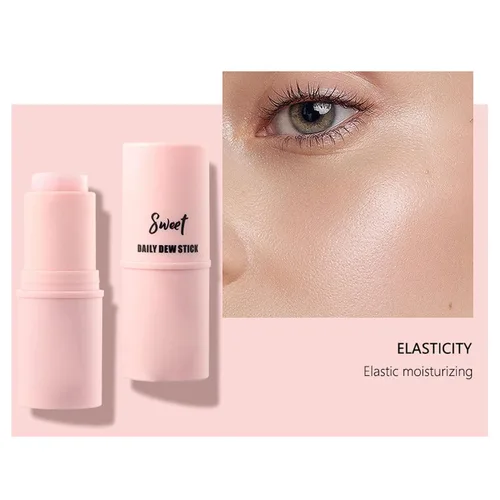 Vista 5 de Sonew Barra hidratante, barra de base rápida, hidratación profunda, bálsamo hidratante facial portátil a prueba de adhesivos, para hidratación