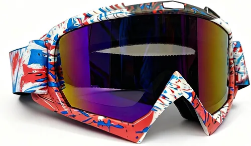 Vista 24 de Gafas de motocross - Gafas para motocicleta de tierra para hombres, mujeres y jóvenes - MX para todoterreno, conducción en pistas y carreras