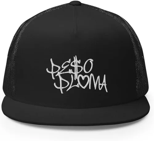 Vista 2 de Corridos Belicos Gorra de camionero con corona alta, gorra ajustable con pico plano Corridos Tumbados