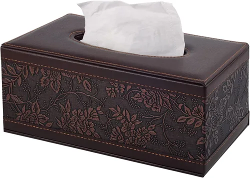 Vista 13 de Soporte para Caja de Pañuelos de Cuero de Moda, Funda Rectangular para Caja de Pañuelos para Tocador de Baño, Mesita de Noche, Caja de Servilletas