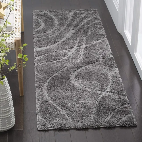 Vista 32 de Safavieh Florida Shag Collection - Alfombra de área de 2 x 3 pies, color crema/beige, diseño geométrico, felpa de 1.2 pulgadas de grosor, ideal