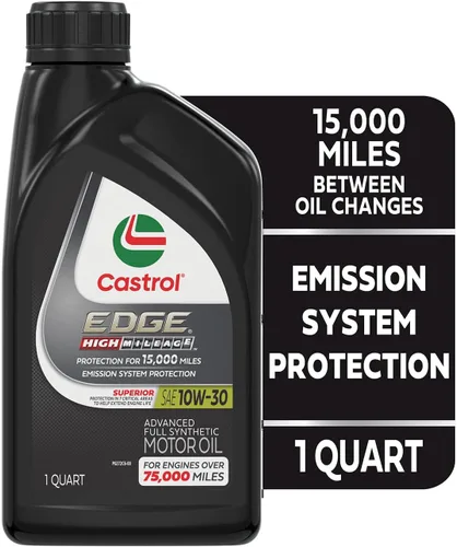 Vista 2 de Castrol EDGE High Mileage 10W-30 Aceite de motor sintético avanzado completo, 1 cuarto de galón