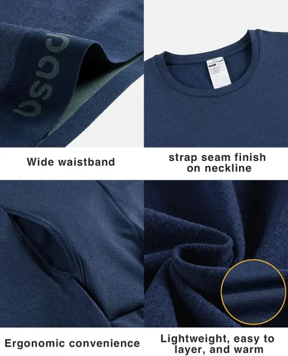 Vista 5 de LAPASA Men's Thermal Underwear Set Soft Fleece Lined Long Johns LightMidHeavy Weight Base Layer Top & Bottom M11M24M57